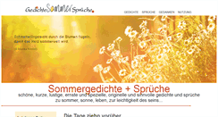 Desktop Screenshot of gedichte-sommer-sprueche.net